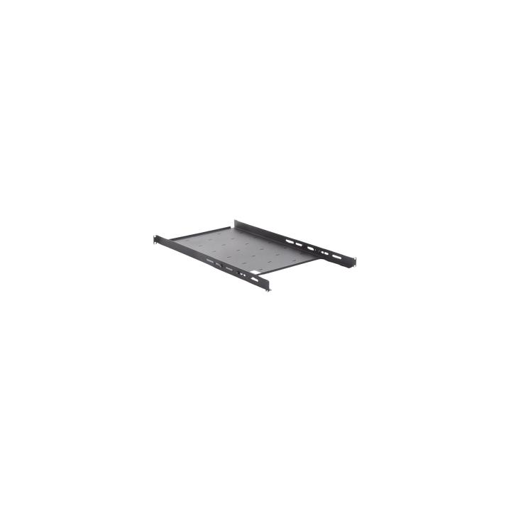 Charola Ajustable para Rack de 19" de 4 postes de 1 Unidad de Espacio. Profundidad de 633 a 816 mm