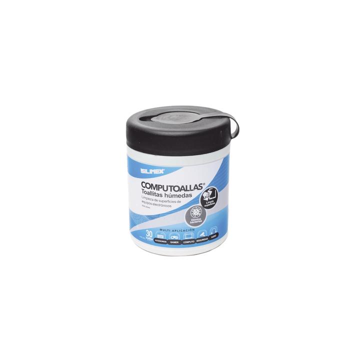Toallas húmedas antibacteriales, para limpieza de gabinetes, equipos de cómputo, audio, vídeo y telefonía, 30 piezas