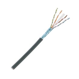 Bobina de Cable Planta Externa con Gel, de 4 Pares, Cat6A, Blindado F/UTP, Color Negro, 305 Metros (1000 Pies)