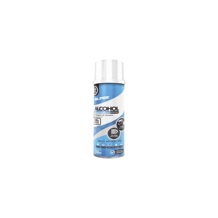 Alcohol Isopropilico en Aerosol para limpieza de equipos de vídeo, fibra óptica, cómputo, y equipo telefónico 250 ml