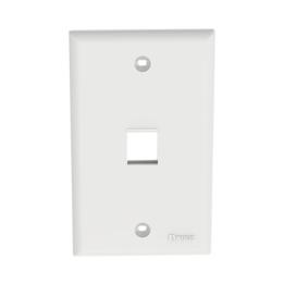 Placa de Pared Vertical, Salida Para 1 Puerto Keystone, Color Blanco