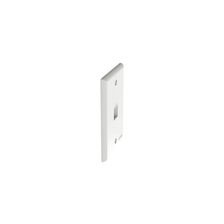 Placa de Pared Vertical, Salida Para 1 Puerto Keystone, Color Blanco