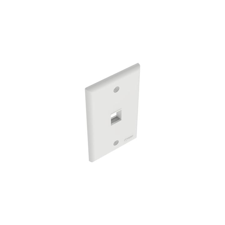 Placa de Pared Vertical, Salida Para 1 Puerto Keystone, Color Blanco