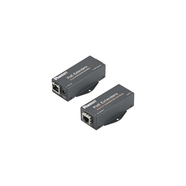 Kit de Extensor PoE/PoE+, Hasta 610 Metros (2000 ft) con Cable Cat5e o Cat6, 10/100Mbps, Incluye Transmisor, Receptor y