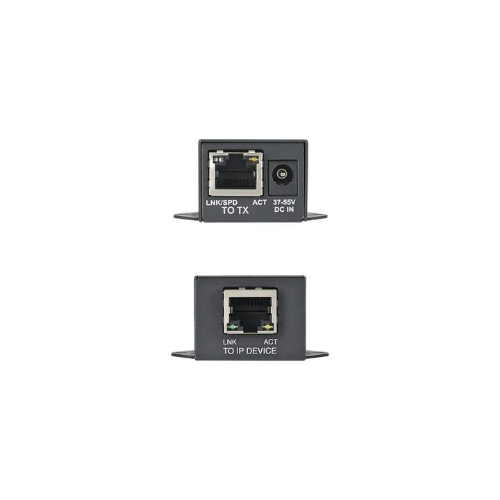 Kit de Extensor PoE/PoE+, Hasta 610 Metros (2000 ft) con Cable Cat5e o Cat6, 10/100Mbps, Incluye Transmisor, Receptor y