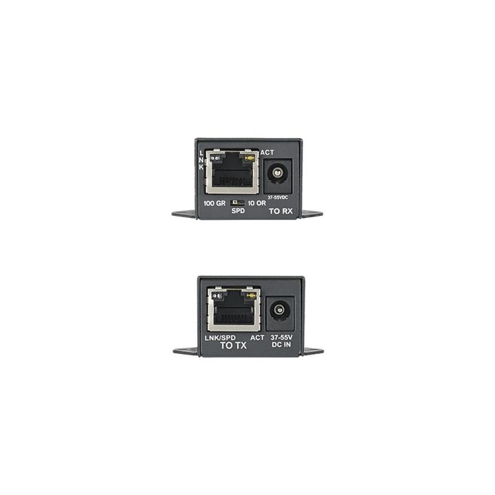 Kit de Extensor PoE/PoE+, Hasta 610 Metros (2000 ft) con Cable Cat5e o Cat6, 10/100Mbps, Incluye Transmisor, Receptor y