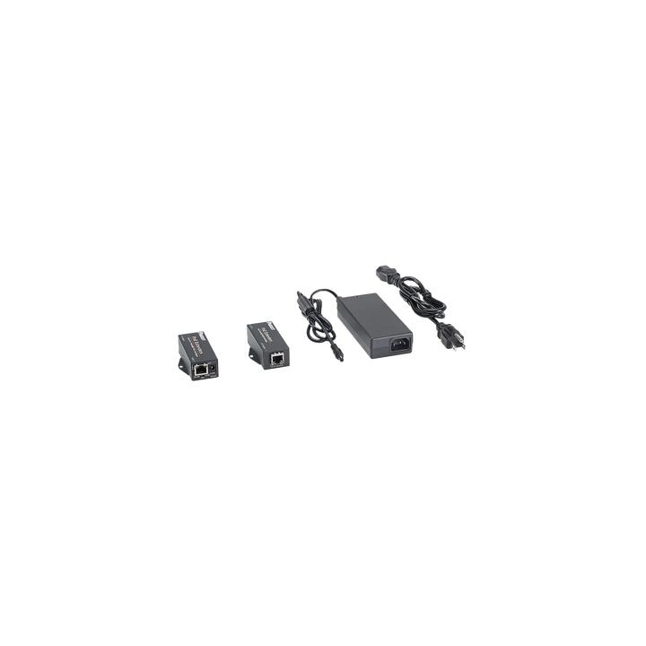 Kit de Extensor PoE/PoE+, Hasta 610 Metros (2000 ft) con Cable Cat5e o Cat6, 10/100Mbps, Incluye Transmisor, Receptor y