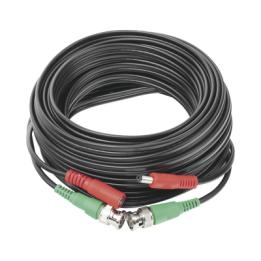 Cable Coaxial (BNC RG59) + Alimentación / SIAMES / 10 Metros (32.81 Pies) / Aleación Cobre + Aluminio CCA / Para