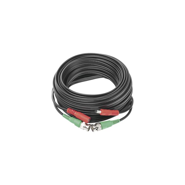 Cable Coaxial (BNC RG59) + Alimentación / SIAMES / 10 Metros (32.81 Pies) / Aleación Cobre + Aluminio CCA / Para
