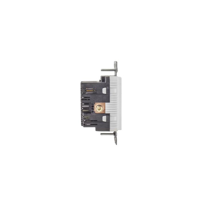 Contacto Dúplex con 2 Puertos USB, 15A 125V, 2 Polos, 3 Hilos, Color Blanco.