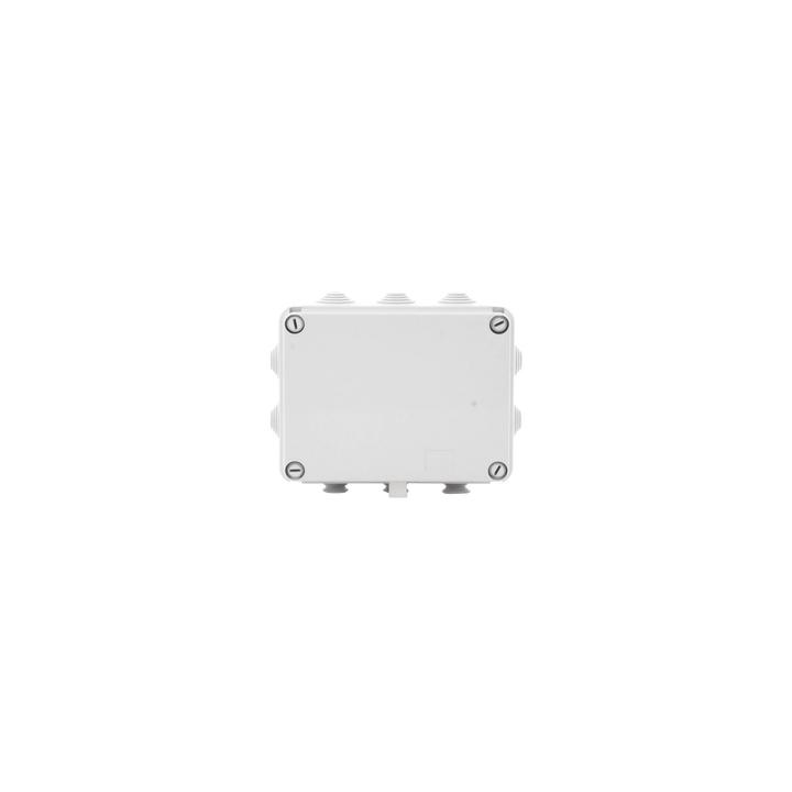 Caja de derivación de PVC Auto-extinguible con 10 entradas, tapa atornillada, 190 x 140 x 70 MM, Para Exterior (IP55)