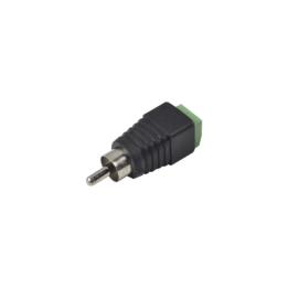 Adaptador RCA Macho Tipo Jack Polarizado / Terminales Tipo Tornillo / Polarizado (+/-) / Recomendado para Video y Audio
