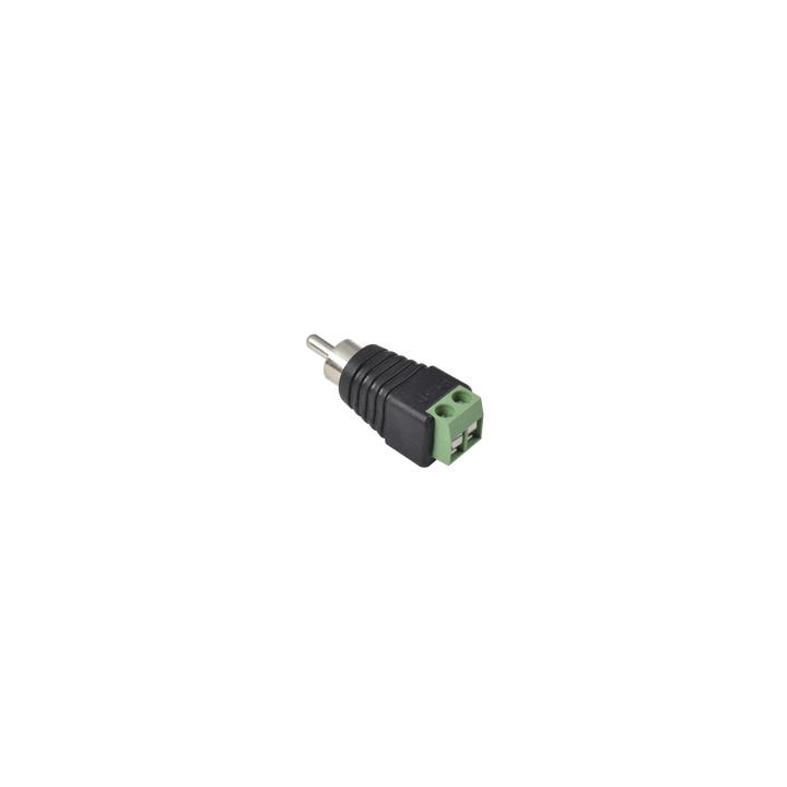 Adaptador RCA Macho Tipo Jack Polarizado / Terminales Tipo Tornillo / Polarizado (+/-) / Recomendado para Video y Audio