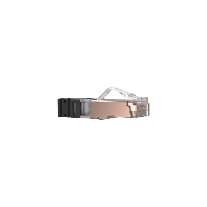 Plug RJ45 Cat6 Blindado, Para Cable Calibre 24-26 AWG, Chapado en Oro de 50 micras, Paquete de 100 Piezas