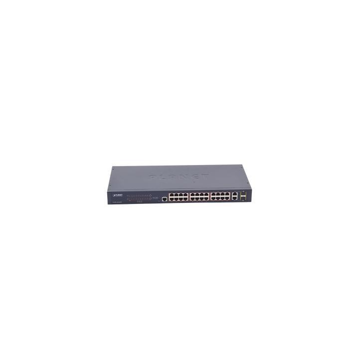 Switch administrable de 24 puertos 10/100TX PoE+ y 2 puertos combo TP/SFP Gigabit