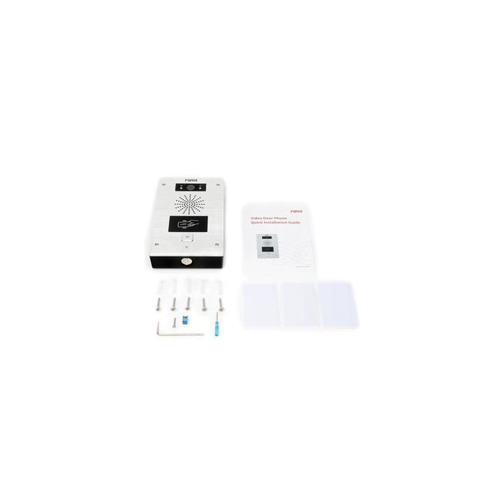 Video portero IP, 2 líneas SIP, 2 relevadores, lector de tarjeta RFID, Compatible con NVR Hikvision por Onvif, con