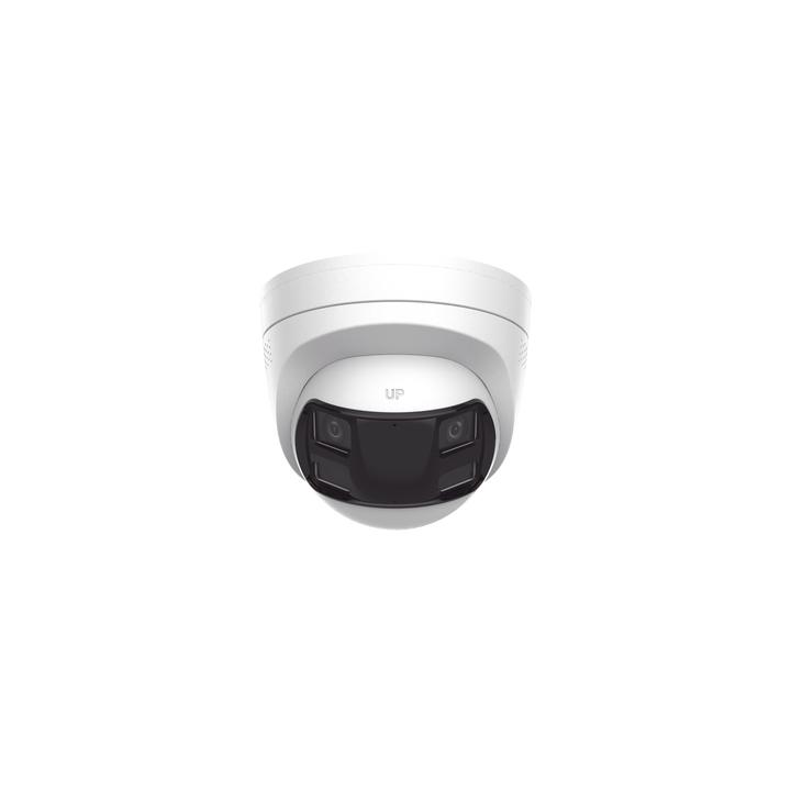 [Dual Light] Turret IP 6 Megapixel / Imagen Panorámica 180°/ PoE / Micrófono y Bocina Integrado / Exterior IP67 /