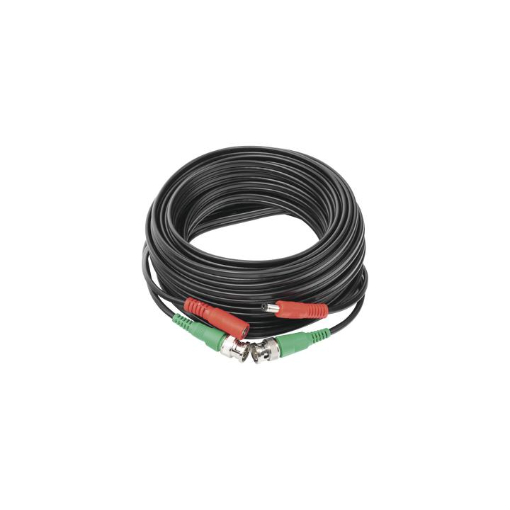 Cable Coaxial (BNC RG59) + Alimentación / SIAMES / 10 Metros (32.81 Pies) / 100% Cobre / Para Cámaras 4K / Uso