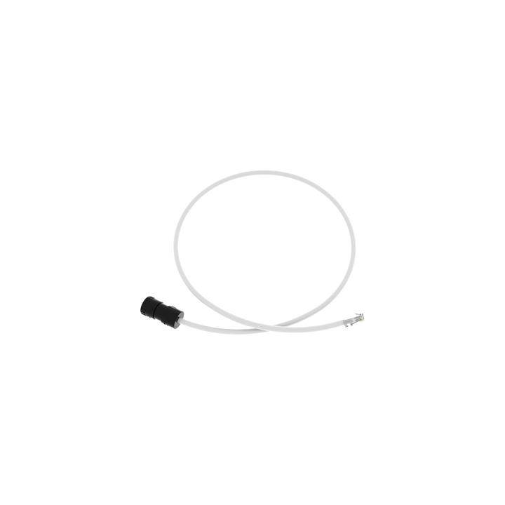 Cable de Conexión en Campo Jack a Plug RJ45, Categoría 6A, CMP (Plenum), 1 Metro (3.28 Pies), Color Blanco