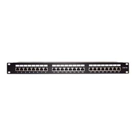 Panel de Parcheo de Impacto Blindado (STP) de 24 Puertos Cat5e, 19 Pulgadas