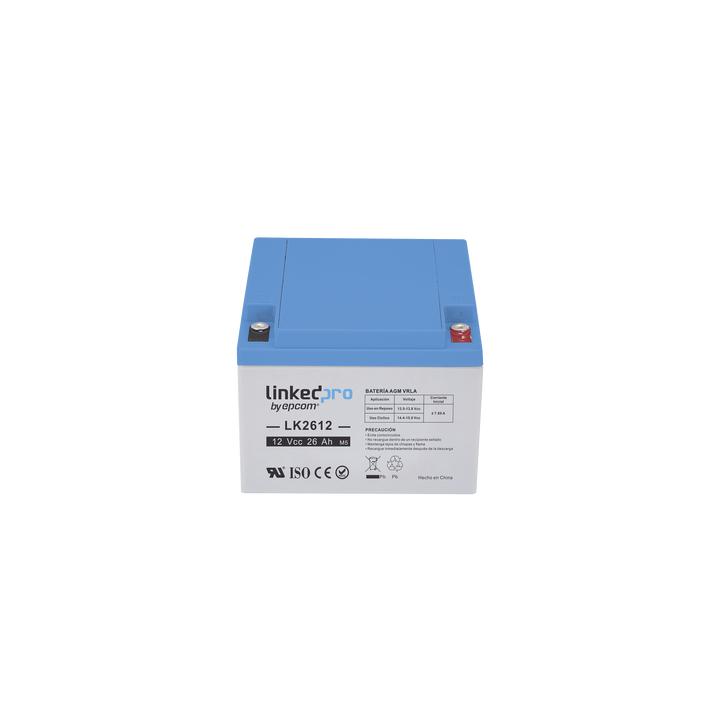 Batería 12 V / 26 Ah / UL / Tecnología AGM / Vida útil promedio de 5 años /Para uso en equipo electrónico, Alarmas