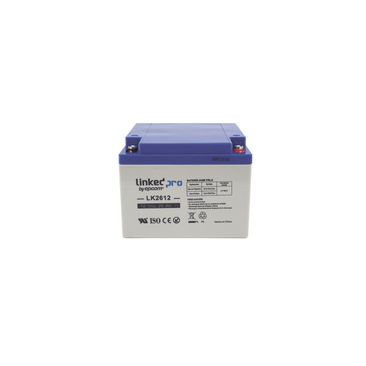 Batería 12 V / 26 Ah / UL / Tecnología AGM / Vida útil promedio de 5 años /Para uso en equipo electrónico, Alarmas
