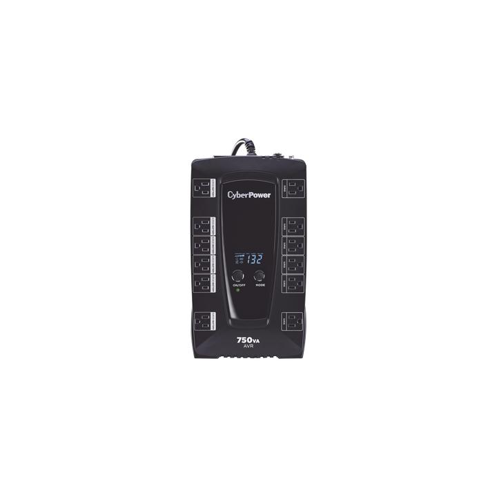 UPS de 750 VA/450 W, Topología Línea Interactiva, Entrada 120 Vca NEMA 5-15P, Tipo Gabinete Compacto, Con 12 Tomas