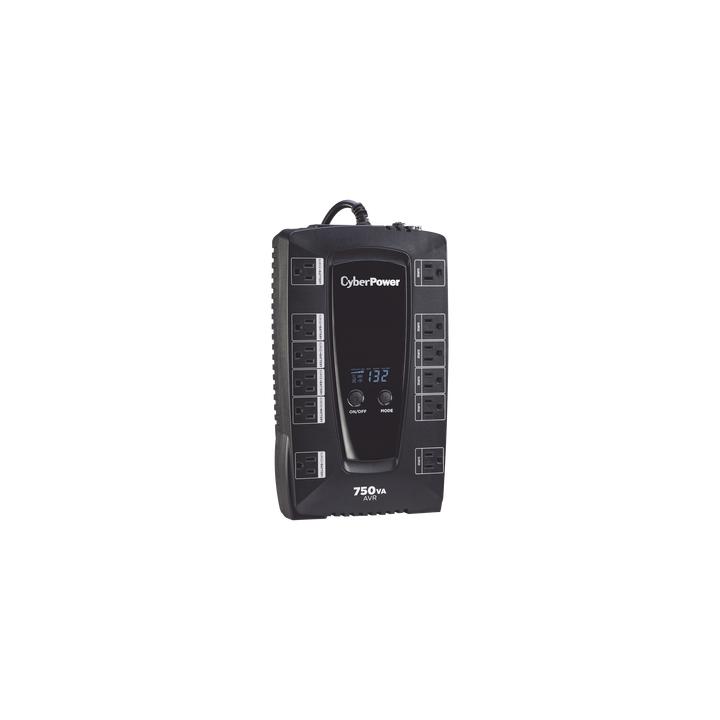 UPS de 750 VA/450 W, Topología Línea Interactiva, Entrada 120 Vca NEMA 5-15P, Tipo Gabinete Compacto, Con 12 Tomas