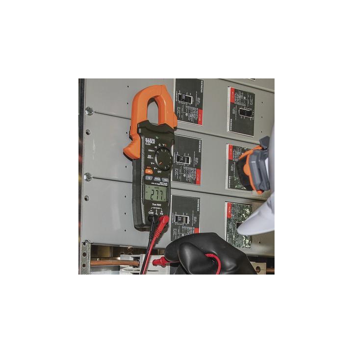 Amperímetro Digital de Gancho de Rango Automático de 400 A CA con Medidor de Temperatura.