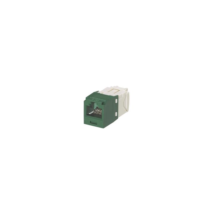 Conector Jack RJ45 Estilo TG, Mini-Com, Categoría 6, de 8 Posiciones y 8 Cables, Color Verde