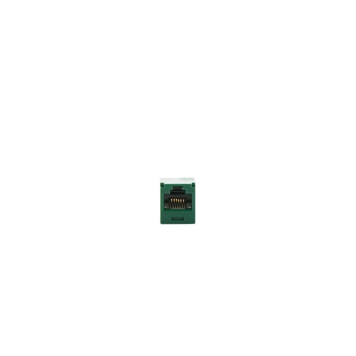Conector Jack RJ45 Estilo TG, Mini-Com, Categoría 6, de 8 Posiciones y 8 Cables, Color Verde