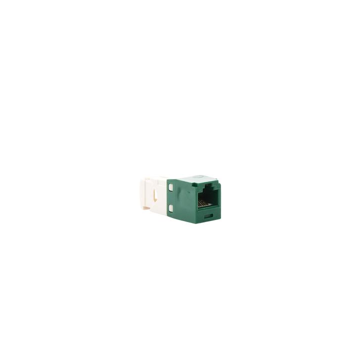 Conector Jack RJ45 Estilo TG, Mini-Com, Categoría 6, de 8 Posiciones y 8 Cables, Color Verde