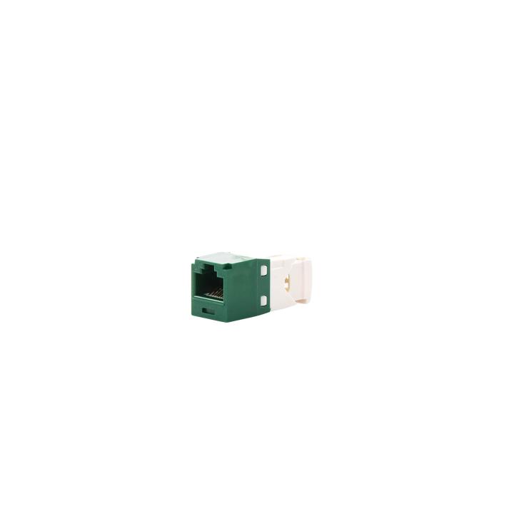 Conector Jack RJ45 Estilo TG, Mini-Com, Categoría 6, de 8 Posiciones y 8 Cables, Color Verde