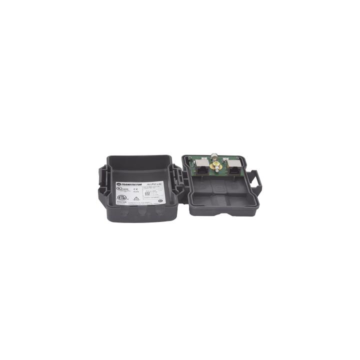 Protector PoE Exterior Gigabit / Tubo de Descarga de Gas GDT / 51W PoE+ / RJ45 Blindado / IP23 / Enlaces Inalámbricos