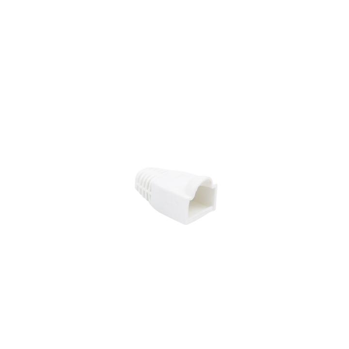 Bota Plástica para Protección de Plug RJ45, Color Blanco