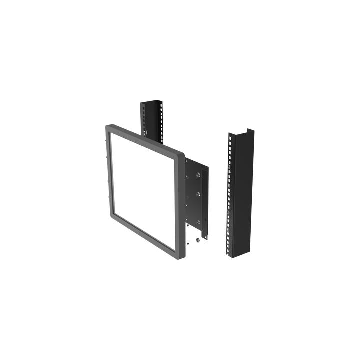 Montaje para Monitor VESA 75x75 hasta 200x200. Compatible con rack 19" 5U.