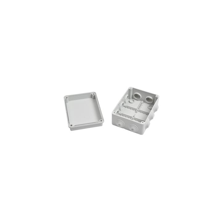 Caja Estanca de PVC Para Derivación y Conexión, 10 Entradas, Tapa Atornillada, 150x110x70 mm (Área interna), Uso