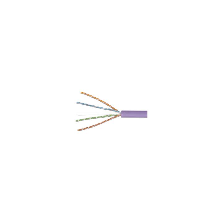 Bobina de Cable UTP Reelex, de 4 Pares, Desempeño Cat6, LS0H (Bajo Humo, Cero Halógenos), Color Violeta, 24 AWG, 305