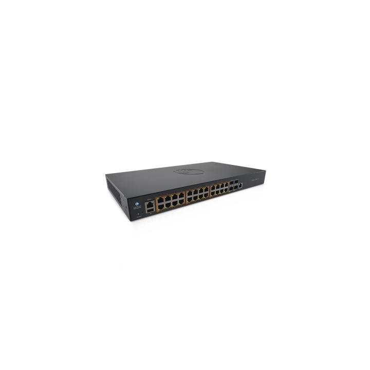 Switch cnMatrix EX2028-P capa 3 de 28 puertos (24 PoE Gigabit 802.3af/at, 4 SFP+) administración desde la Nube