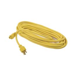 Extensión eléctrica de uso rudo aterrizada 10 metros / 127 V CA 10 A Máximo / Color Amarillo.