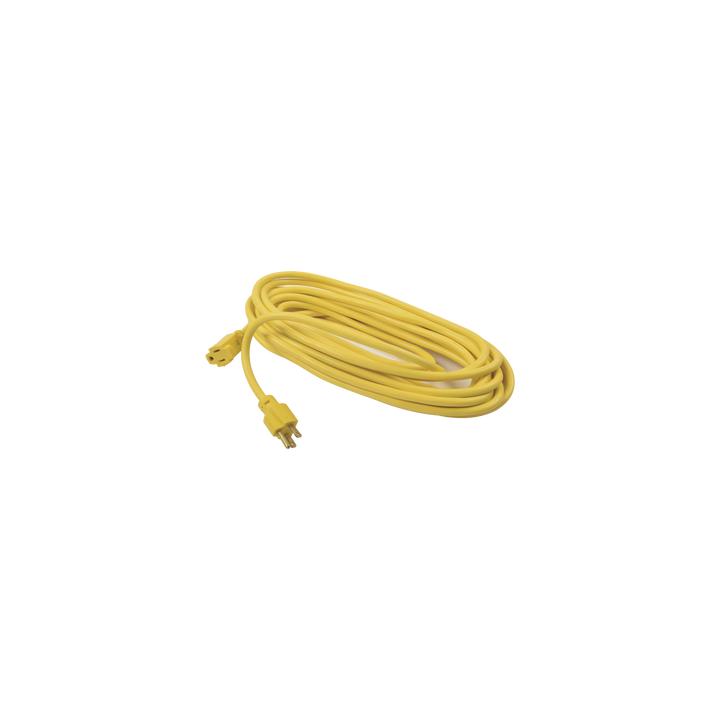 Extensión eléctrica de uso rudo aterrizada 10 metros / 127 V CA 10 A Máximo / Color Amarillo.