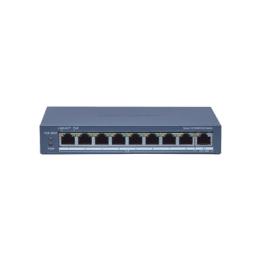 Switch Administrable PoE+ / 8 puertos 100 Mbps PoE+ / 1 puerto 1000 Mbps de Uplink / PoE hasta 300 Metros / Conexión