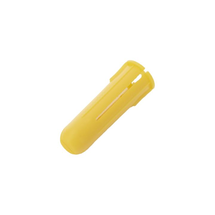 Paquete de 20 taquetes amarillo  1" y 20 tornillos 8mm x 1"