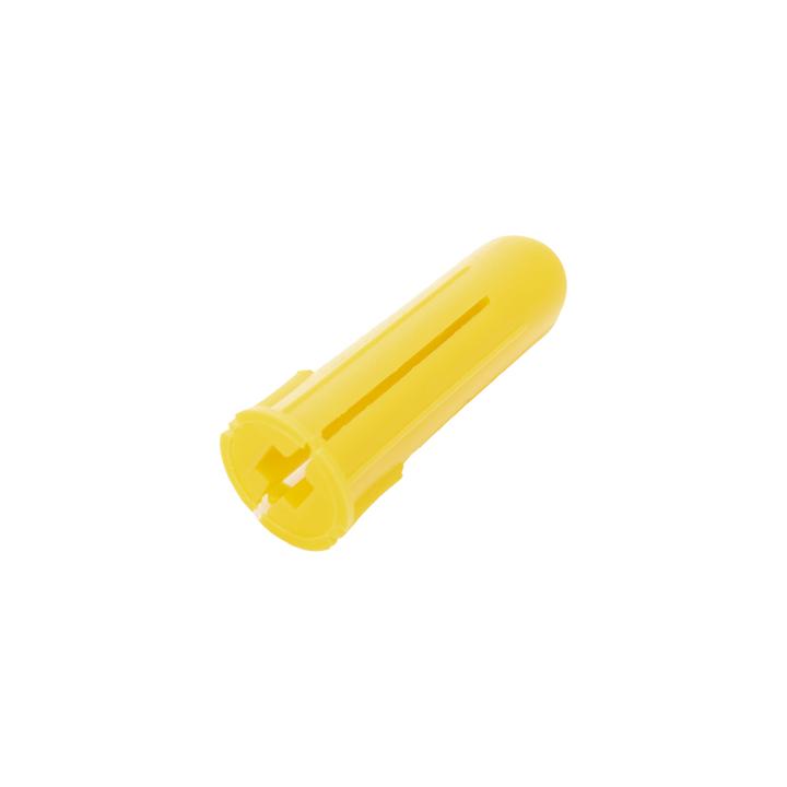 Paquete de 20 taquetes amarillo  1" y 20 tornillos 8mm x 1"