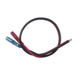 Cables en Paquete Dual / Cable Rojo y Negro / 30 cm (11.81 Pulgadas) / Terminal F1 en un Extremo / Puntas Libres en el