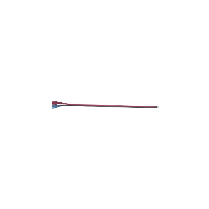 Cables en Paquete Dual / Cable Rojo y Negro / 30 cm (11.81 Pulgadas) / Terminal F1 en un Extremo / Puntas Libres en el