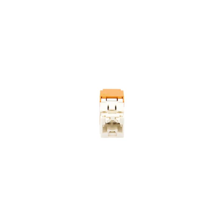 Conector Jack RJ45 Estilo TG, Mini-Com, Categoría 6, de 8 Posiciones y 8 Cables, Color Naranja