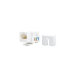 Módulo Jack Keystone Cat5e con Terminación 110 (Punchdown) para Faceplate - Color Blanco