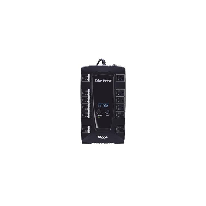 UPS de 900 VA/480 W, Topología Línea Interactiva, Entrada 120 Vca NEMA 5-15P, Tipo Gabinete Compacto, Con 12 Tomas