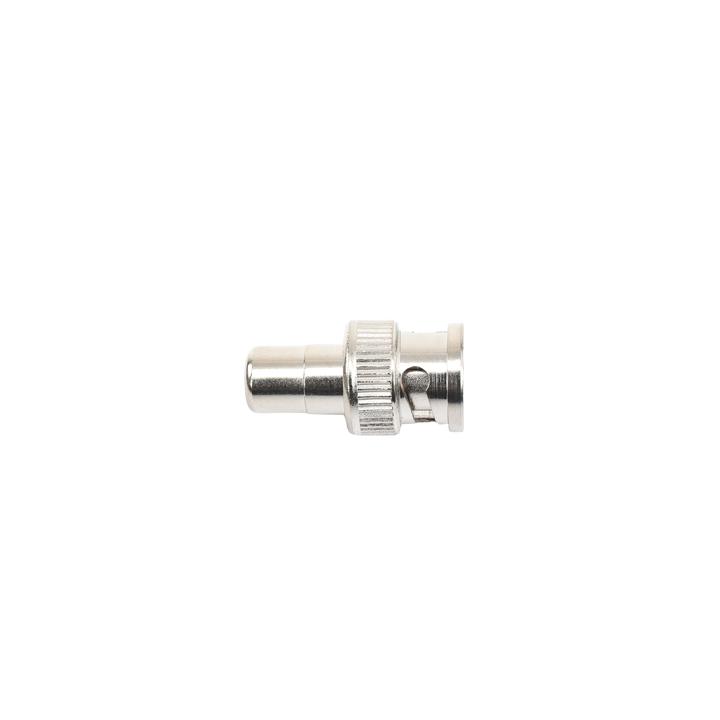 Adaptador en Línea para 75 Ohm, de Conector BNC Macho a RCA Hembra en Aplicaciones de Audio-Video para Cámaras,